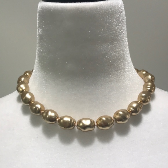 Leni Perez Gold Tone Baroque Chocker